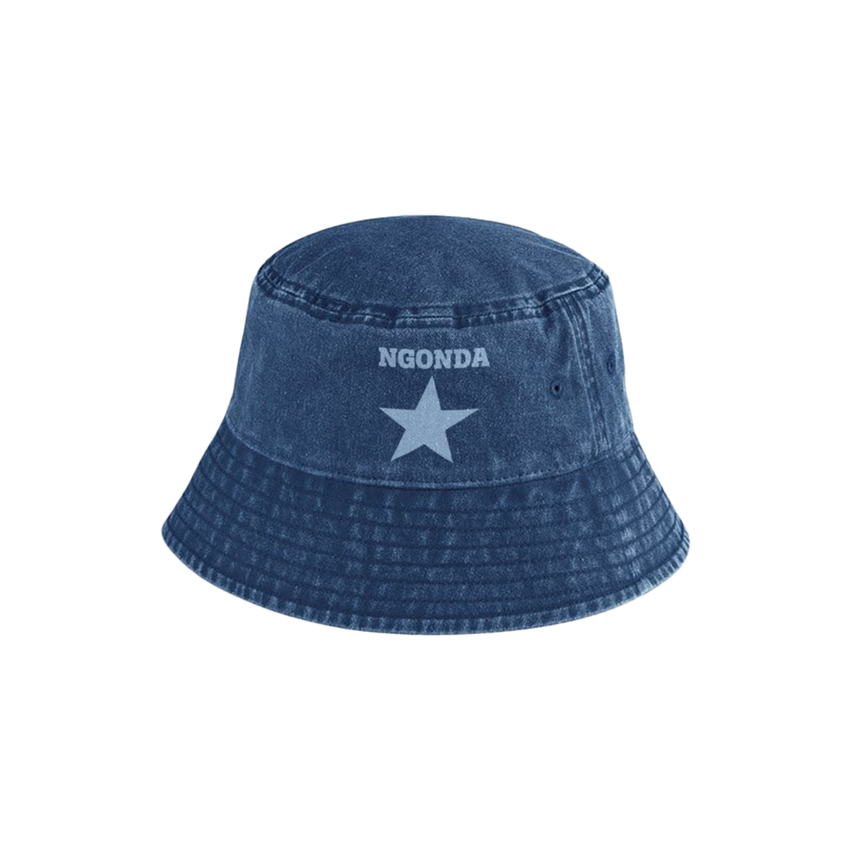 NWT Yitty Rode Ho*, Denim Is Served Bucket Hat Blue Shade Embroidered Denim Bucket Hat– rockstarcowboy main image 3